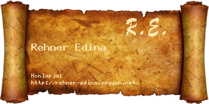 Rehner Edina névjegykártya
